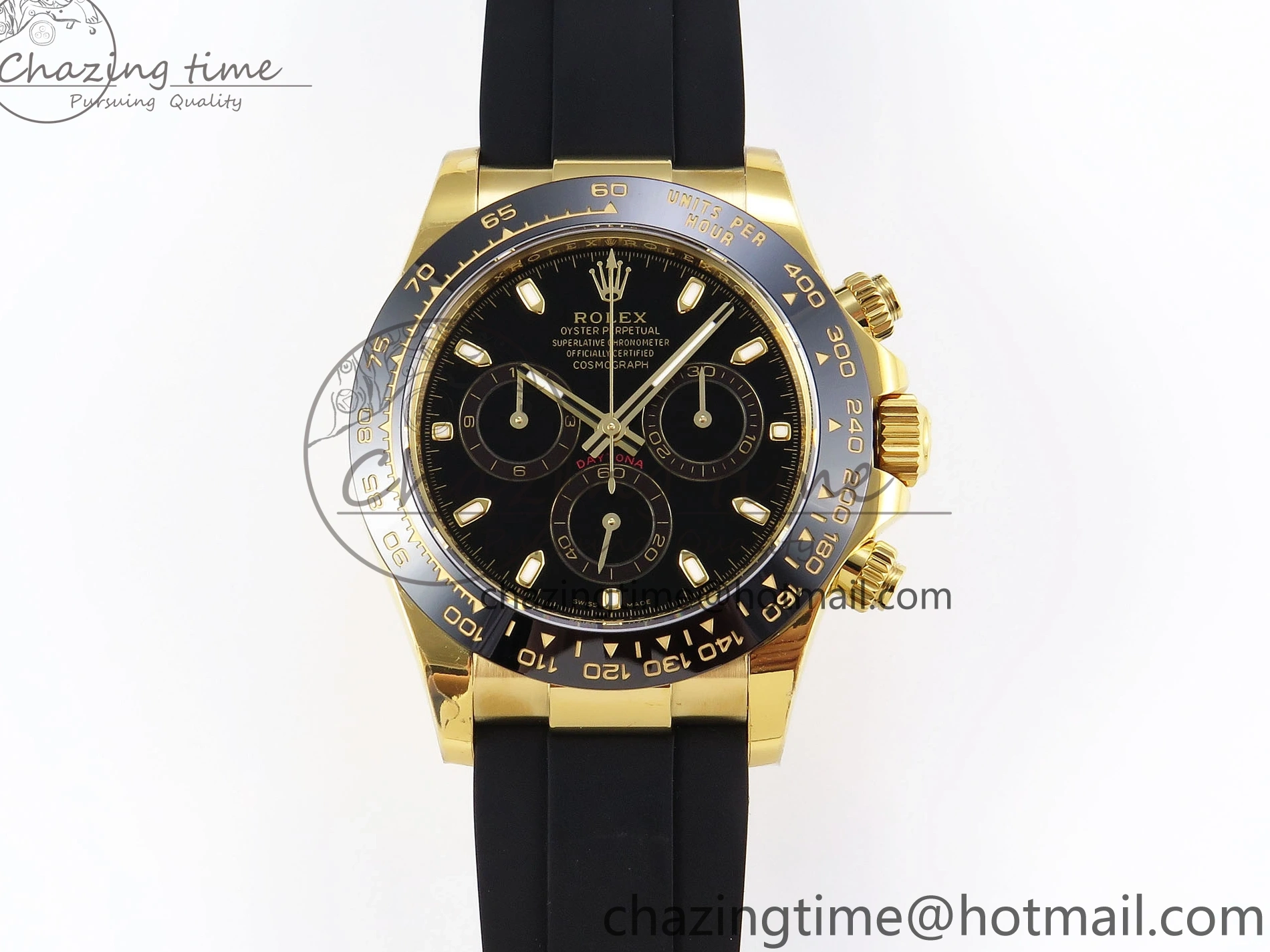 MiroTime 0106 DAYTONA 116518 APSF 1:1 BEST EDITION BLACK DIAL ON OYSTERFLEX RUBBER STRAP SH RelaxedFit 1782